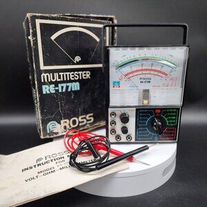 Vintage Ross RE-177M Multitester Volt-Ohm-Milliammeter Instruction Manual & Box